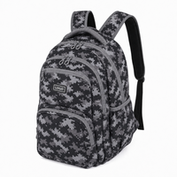 Sacs d'école écologiques de grande taille, camouflage noir, personnalisés, antivol, sac à dos de voyage pour l'université avec poche pour ordinateur portable pour garçons, nouveau design