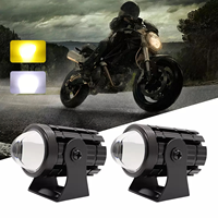 Feux auxiliaires LED super lumineux JHS pour moto, mini projecteur, lampe de conduite blanche et jaune pour moto, tout-terrain, VTT, camion