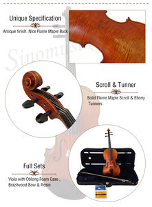 <span class=keywords><strong>Precio</strong></span> al por mayor Sinomusik <span class=keywords><strong>Viola</strong></span> <span class=keywords><strong>profesional</strong></span> Rojo Marrón Llama Arce Instrumento de cuerda Mano Pintura al óleo Habilidades artesanales italianas - Product Image 4