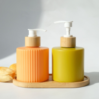 Flacon de lotion en plastique cylindrique de 250 ml en PE, couleur personnalisée, pour shampooing, gel douche, après-shampoing