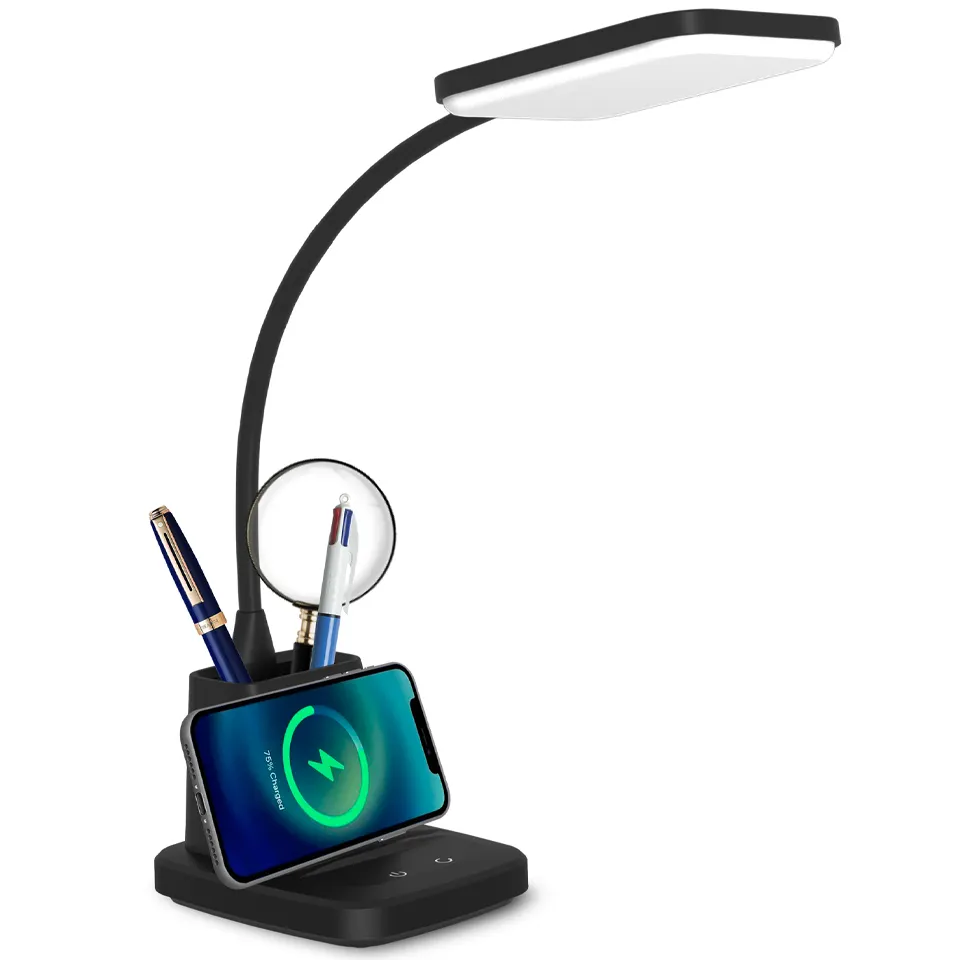 Durable Dimmer RGB Light 10W Wireless Charger Smart Natural Light Pen Holder LED Table Lamp