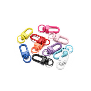 Lobster Clasp Spring Hook Metal Colorful Jewelry Bag <b>Accessory</b> 10Pcs Fashion DIY Craft <b>Key</b> <b>Ring</b> Chain Hook - Product Image 2
