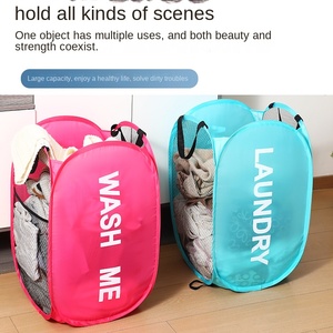 <span class=keywords><strong>Panier</strong></span> de rangement pour vêtements sales en polyester imprimé <span class=keywords><strong>pliable</strong></span> de grande taille, lavable, avec un design de grande capacité - Product Image 4