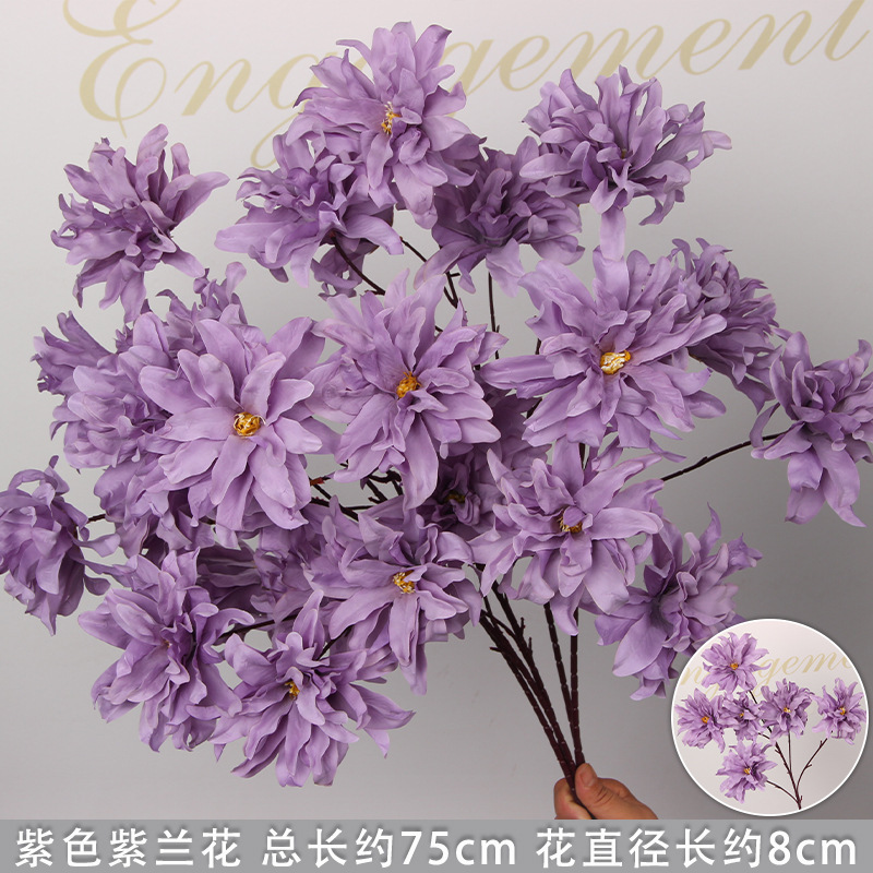 Branche d'orchidée artificielle violette