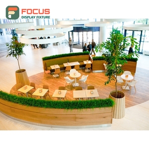 Vitrina de Café de Gran Formato con Frente de Vidrio y Madera, Zona de Exhibición de Accesorios, Vitrina de Café para Tienda - Product Image 4