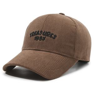 Gorra de béisbol de pana para otoño e invierno, diseño de letra informal Simple, <span class=keywords><strong>lengua</strong></span> de pato, Color puro, punto cálido, hebilla de Metal, gorra a prueba de frío - Product Image 5
