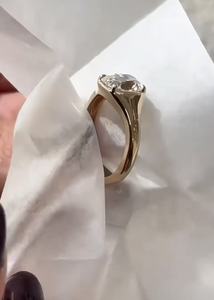 Bijoux fins sur mesure, véritable bague en or massif 9k 10k 14k 18k PT or rose jaune blanc, diamant de laboratoire/pierre précieuse, fabrication en usine - Product Image 4