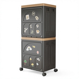 Contenedores <span class=keywords><strong>de</strong></span> Almacenamiento Plegables Ecológicos <span class=keywords><strong>de</strong></span> Gran Capacidad con Tapa y Ruedas para <span class=keywords><strong>Alimentos</strong></span>, Contenedores <span class=keywords><strong>de</strong></span> Plástico y Organización del Hogar - Product Image 1