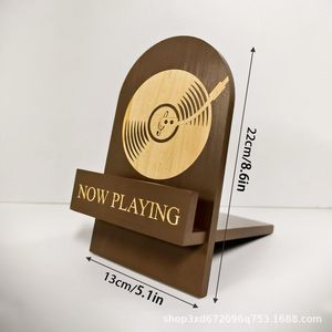 Wooden vinyl <b>record</b> rack, solid wood desktop magazine and mirror organizer, multi-functional wooden <b>storage</b> rack - Product Image 4
