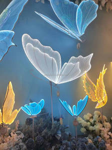 وصول جديد لديكور الزفاف أدى ضوء فراشة الفراشات الملونة أضواء لتزيين المسرح الحزب - Product Image 6