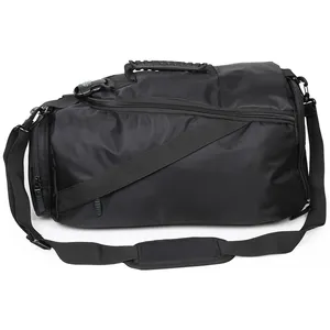 Mochila esportiva de duffle para homens e mulheres, 3 vias, mochila de academia, compartimento para sapatos, viagem, bagagem