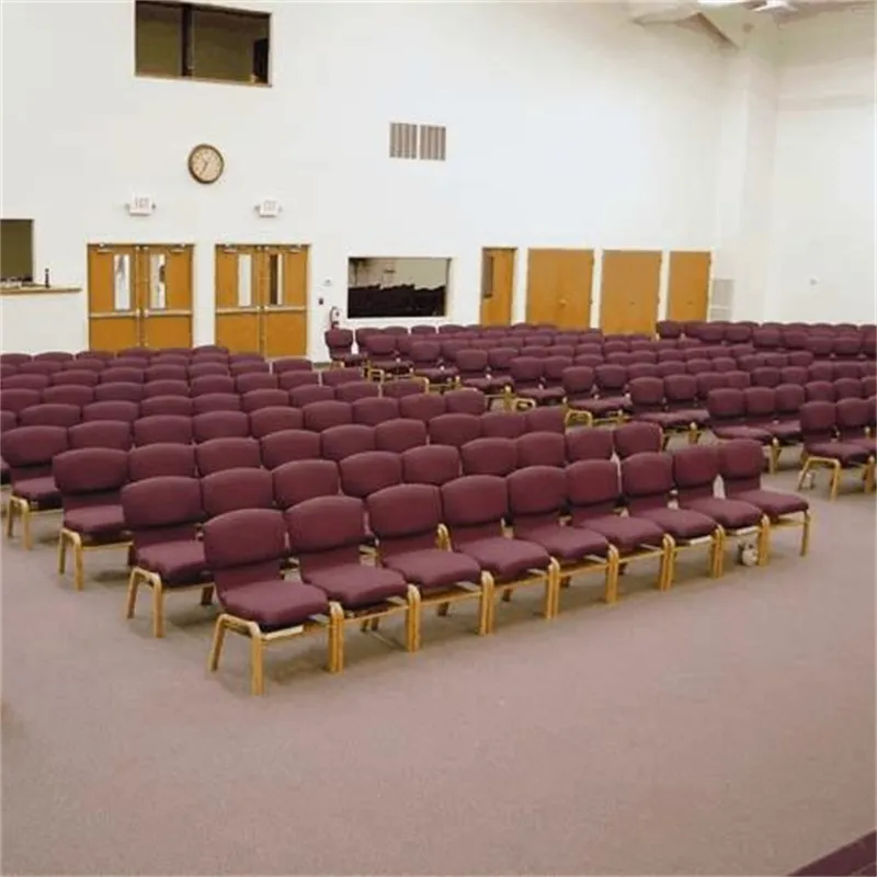 Vente en gros de chaises de théâtre populaires chaises d'église rembourrées à emboîtement en métal à vendre pasteur à Houston au Texas