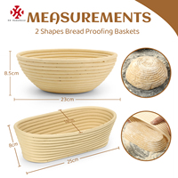 Kit de démarrage de levain en verre conique XH avec paniers de levage en rotin pour la fabrication artisanale de pain, idéal pour les cadeaux
