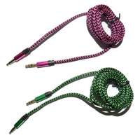 Câble AUX pour téléphone portable MP3 PC casque de jeu câble Audio stéréo en nylon