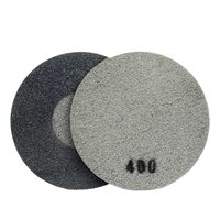 Tampon de polissage en éponge de 17 pouces, modèle rond, compatible avec le nettoyage des sols en pierre, grain 800, polissage à sec pour marbre, granito