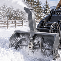 Schneefräsen-Anbaugerät für Mini-Kompaktlader, Raupenlader, Radlader, Hydrauliksystem, Mehrfarbig, 1 Jahr Garantie