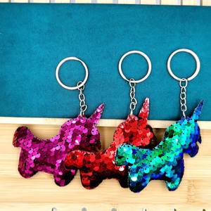 Glitter Flip Pailletten Klein Paard Sleutelhanger Hanger Bling Kids Paard Sleutelhanger Kleurrijke Regenboog Lovertje Eenhoorn Paard Sleutelhanger - Product Image 3