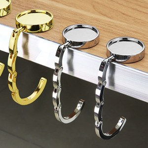 Gancio per borsa rotondo laterale <span class=keywords><strong>da</strong></span> <span class=keywords><strong>tavolo</strong></span> ganci per borsa appesi portatili gancio per borsa pieghevole per cucchiaio gancio rotondo per borse in metallo - Product Image 1