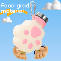 Bouteille d'eau mignonne pour enfants avec griffe de chat Design Silicone de qualité alimentaire Direct Drinking SS Lid New Item