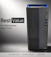 Peralatan Kantor Tugas Sehari-hari Hygon 3350 8 Core 3.0GHz 16GB RAM 256G M.2 NVME SSD Kartu Grafis 2GB Periferal USB Monitor