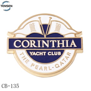 高品质圆形金属汽车标志徽章合金铭牌压铸，带服装和汽车贴纸 - Product Image 4