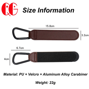 Crochets de poussette en cuir PU, universels et réglables, pour sacs, poussettes, voitures, chariots de courses et vélos - Product Image 2