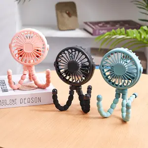 Baby Stroller Flexible Adjustable Desktop Mini Handheld USB Ultra-Silent Portable Rechargeable Small Clip Fan