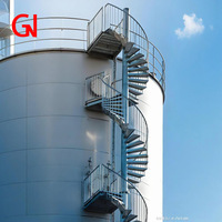 Escalier en colimaçon en acier inoxydable / acier galvanisé avec un design durable, sûr et écologique pour une utilisation en intérieur dans les appartements