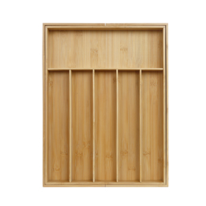 Tre đồ dùng dao kéo tổ chức khay và ngăn kéo tổ chức đa chức năng mở rộng tre nhà bếp bạc ngăn kéo tổ chức - Product Image 2