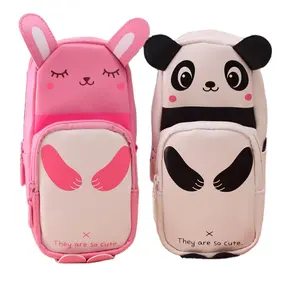 Wholesale Pencil Case Cute Stationary Kawaii Stationery Bag Panda Rabbit Creative Pencil Case for Kids