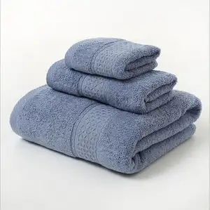 Juego de 3 piezas de toallas de baño de lujo para el hogar, 100% algodón, absorbente, cerezas, feliz regalo, venta al por mayor