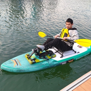 SUP001 10FT Planche de SUP gonflable monoplace pour la pêche avec système de propulsion à pédales - Product Image 1