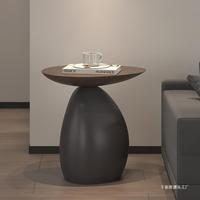 Table basse en noyer massif wabisabi Table centrale ovale et rotative tournée Meubles de salon Table d'appoint pour balcon