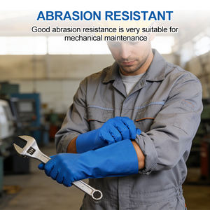 <span class=keywords><strong>Gants</strong></span> de travail en nitrile XINGYU, résistants, 33 cm, antidérapants, résistants aux produits chimiques, protection contre les acides, les alcalis et l'huile, usage industriel et domestique - Product Image 4