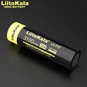 Liitokala Lii-31S แบตเตอรี่ชาร์จไฟได้3.6V 35A 25A ขนาด3100mAh 18650สำหรับไฟฉาย