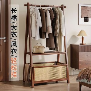 Solid Wood Coat <b>Rack</b> Standing Multi Functional Storage <b>Clothes</b> Organizer For Bedroom Home Use - Product Image 3