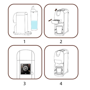 Machine à café à capsules Anbolife 20 bars 1400W 7 réglages de température Tasse XL Vapeur Eau chaude Compatible <span class=keywords><strong>Dolce</strong></span> <span class=keywords><strong>Gusto</strong></span> K Cup OEM - Product Image 2