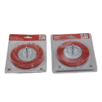 6*100mm kawat abrasif datar pegangan heksagonal pegangan pita nilon dipoles roda pemoles celah ukiran berbentuk T