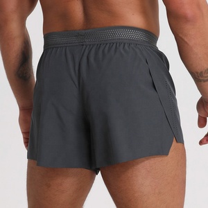 Seamless Hot Pants Gym Running Marathon Mens <strong>Shorts</strong> with <strong>Inside</strong> Briefs - Product Image 1