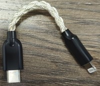 Adaptateur audio Type C vers Lightning, câble tressé plaqué argent, connecteur métallique, iPhone Apple DAC AMP HiFi, dongle portable sans perte