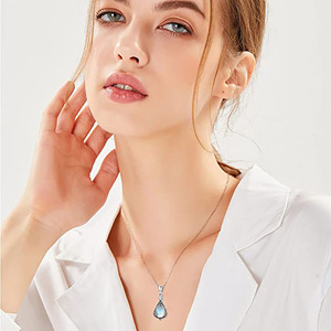 Collana con Ciondolo a Goccia a Forma di Vite per Donna, Gioielli alla Moda - Product Image 3