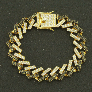 2026 Hot Selling Cool Popular Design Double Color Geometric Chain <b>Bracelet</b> Hiphop Style Men's Alloy <b>Bracelet</b> Trendy Jewelry - Product Image 3