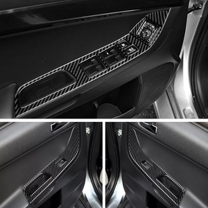 Kit de Accesorios Interiores para Automóvil de Fibra de Carbono ShaSha para Mitsubishi Lancer 2008-2015, Color Negro/Rojo, Embalaje en Caja - Product Image 5