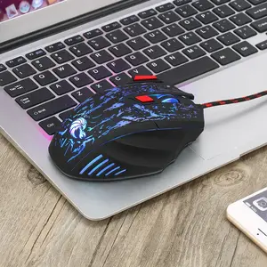 HXSJ H300 USB Wired Gaming Mouse Ergonomic Mice with Breathing Light 5500DPI 7 Buttons for PC Laptop