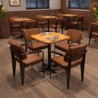 Ensemble de meubles de restaurant de style américain en bois massif, table et chaises de restaurant, table et chaises de café, ensemble de meubles de salle à manger