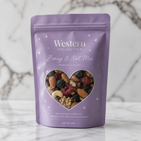 Sachet Doypack Personnalisé Mat avec Fenêtre et Fermeture Ziplock pour Baies de Goji, Emballage Premium pour Superaliments et Fruits Séchés, Refermable SUP