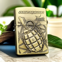 Briquet à cigarettes en métal au design créatif et original, avec relief tridimensionnel, coupe-vent, pour cigares et cigarettes, à kérosène
