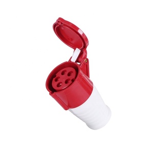 Hot Selling Three Phase IP44 <strong>Watertight</strong> Industrial Female Socket 5 Pin 380V 16A Industrial Cable Connector