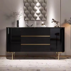 Armadietto del Foyer di lusso leggero italiano | Credenza moderna e minimalista del ristorante | <span class=keywords><strong>Arredamento</strong></span> interno dipinto a mano con pannello roccioso - Product Image 2