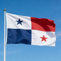 Bandera de Panamá 3x5 pies, poliéster de lujo resistente y duradero, para interior/exterior con rayas cosidas y ojales de latón